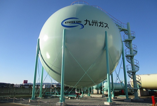 九州ガス大村支店さま 球形ガスホルダー建設工事