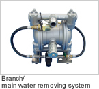 Branch/main water removing system